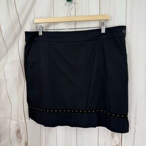 EP New York Women’s 14 Black Studded Skort Skirt Grunge Punk